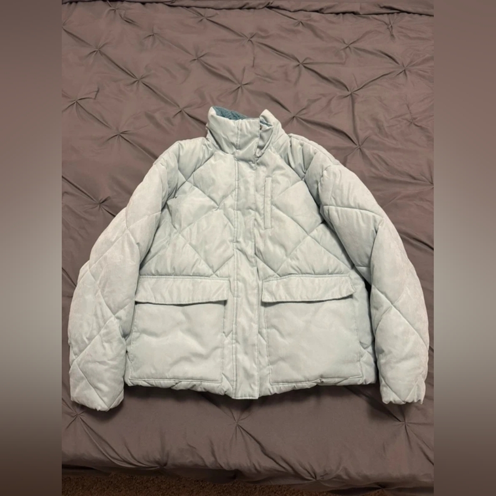 Universal Thread Kids Gray Puffer Jacket - Picture 3 of 5